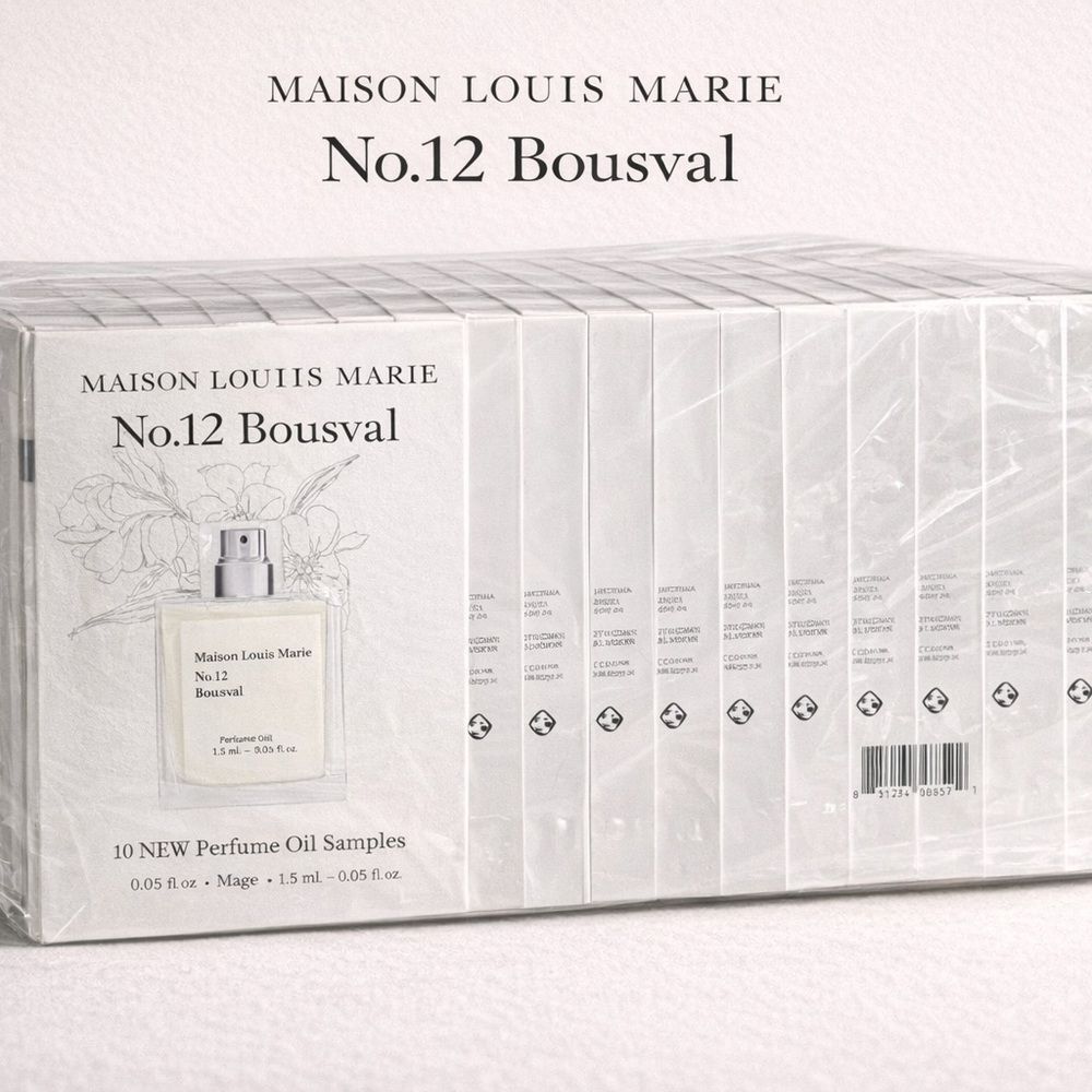 🌿 Maison Louis Marie No.12 Bousval Perfume Oil Samples – 25 SEALED, 1.5 mL. New